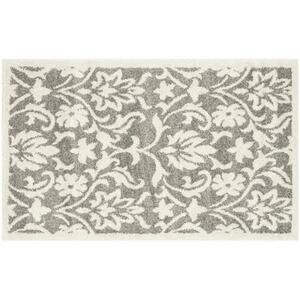 SAFAVIEH Amherst Jerrald Geometric Area Rug – Dark Grey/Beige, 2'6" x 440